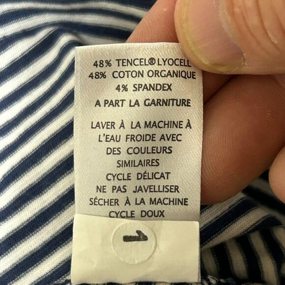 Toad & Co Womens Rosemarie Striped Dress Size S Sustainable Organic Cotton Vneck - Picture 8 of 11